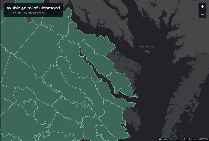 Spatial SQL map preview